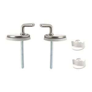 Coppia supporti per sedile WC in ottone cromato in ottone cromato e viti in acciaio - Idrica Catania