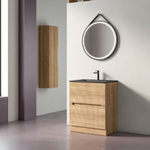 Mobile bagno Ikon 70 composizione 2 finitura Rovere Farnia - Idrica Catania