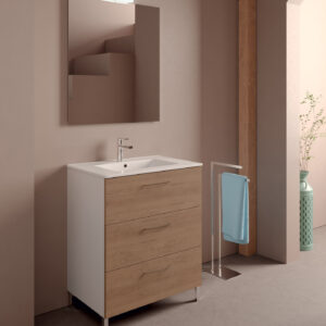 Mobile bagno Leaf 70 con piedi composizione 3 - Idrica Catania