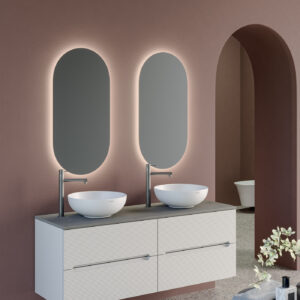 Mobile bagno sospeso Ikon 140 composizione 2 - Idrica Catania