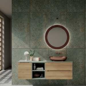 Mobile bagno sospeso Ikon 160 composizione 1 finitura Rovere Farnia - Idrica Catania