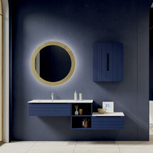 Mobile bagno sospeso Ikon 180 composizione 1 finitura Blu opaco - Idrica Catania