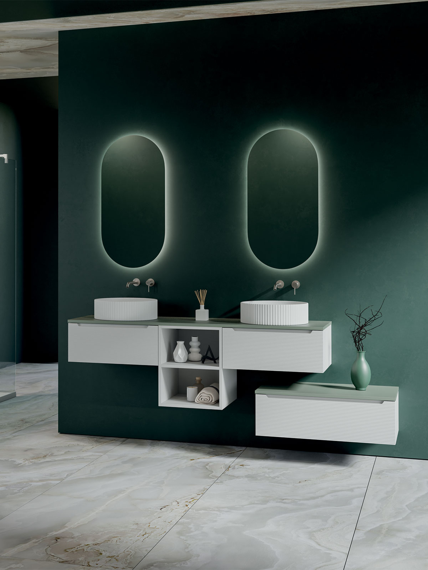 Mobile bagno sospeso Ikon 200 composizione 1 finitura Bianco opaco - Idrica Catania Mobile bagno sospeso Ikon 200 composizione 1 finitura Bianco opaco - Idrica Catania
