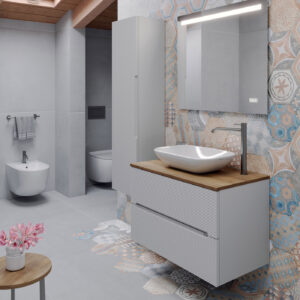 Mobile bagno sospeso Ikon 80 composizione 1 con top - Idrica Catania