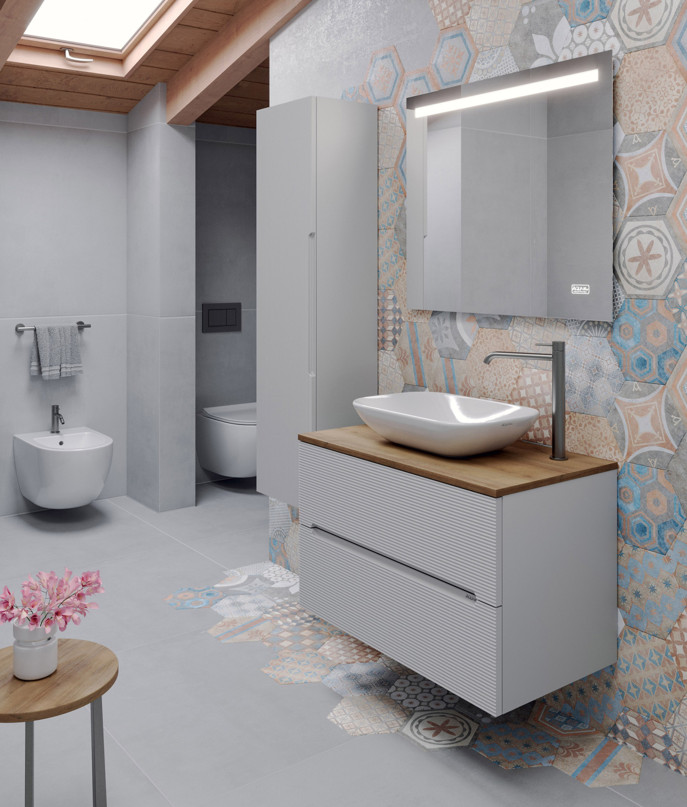 Mobile bagno sospeso Ikon 80 composizione 1 con top - Idrica Catania Mobile bagno sospeso Ikon 80 composizione 1 con top - Idrica Catania