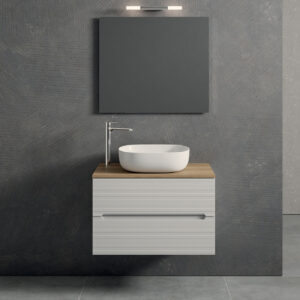 Mobile bagno sospeso Ikon 80 composizione 1 finitura Bianco opaco - Idrica Catania