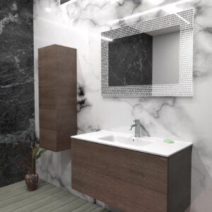 Mobile bagno sospeso Leaf 100 composizione 2 - Idrica Catania