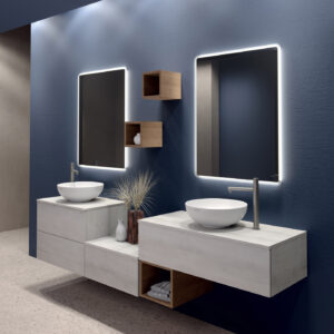 Mobile bagno sospeso Leaf 230 composizione 1 - Idrica Catania