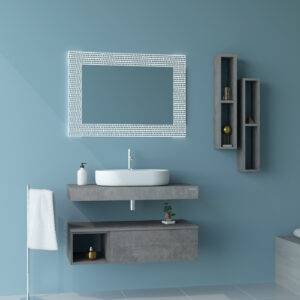 Mobile bagno sospeso Leaf mensolone 100 composizione 2 - Idrica Catania