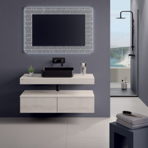Mobile bagno sospeso Leaf mensolone 120 composizione 1 - Idrica Catania