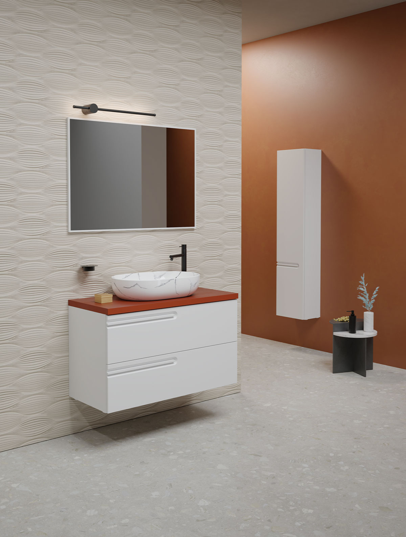 Mobile bagno sospeso Puro 100 composizione 4 finitura Bianco opaco - Idrica Catania Mobile bagno sospeso Puro 100 composizione 4 finitura Bianco opaco - Idrica Catania