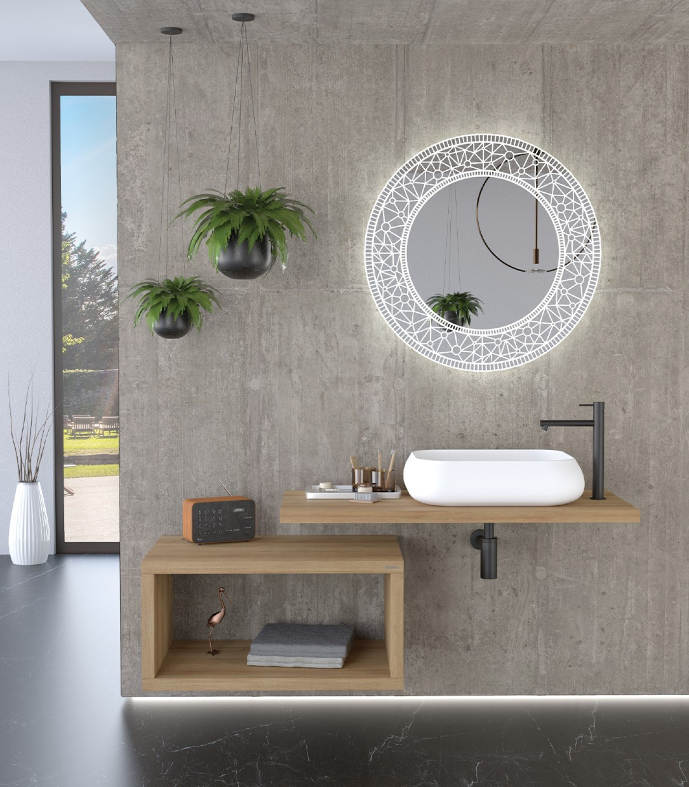 Mobile bagno sospeso Qubo 110 composizione 5 finitura Rovere Farnia - Idrica Catania Mobile bagno sospeso Qubo 110 composizione 5 finitura Rovere Farnia - Idrica Catania