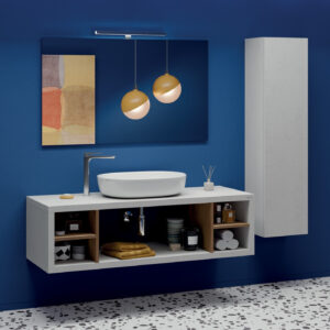 Mobile bagno sospeso Qubo 140 composizione 4 - Idrica Catania