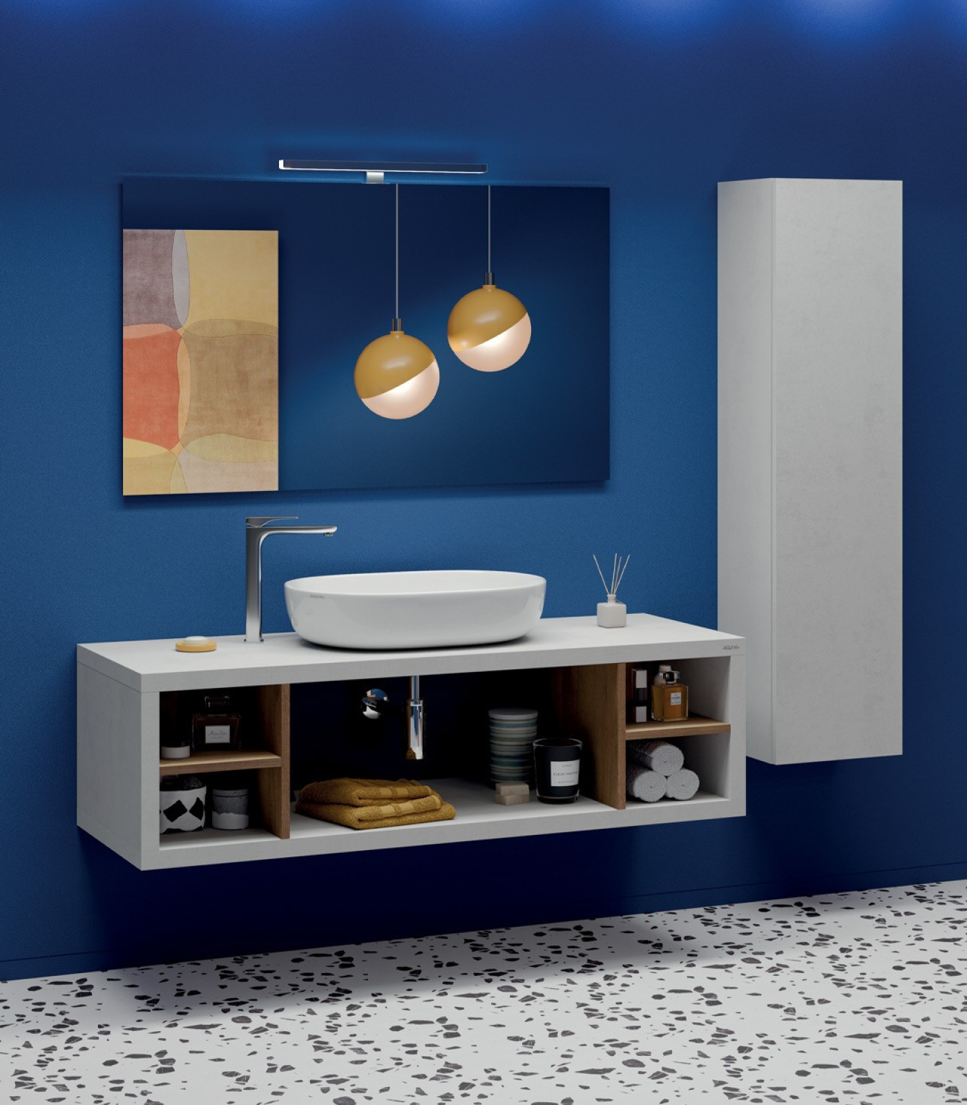 Mobile bagno sospeso Qubo 140 composizione 4 - Idrica Catania Mobile bagno sospeso Qubo 140 composizione 4 - Idrica Catania