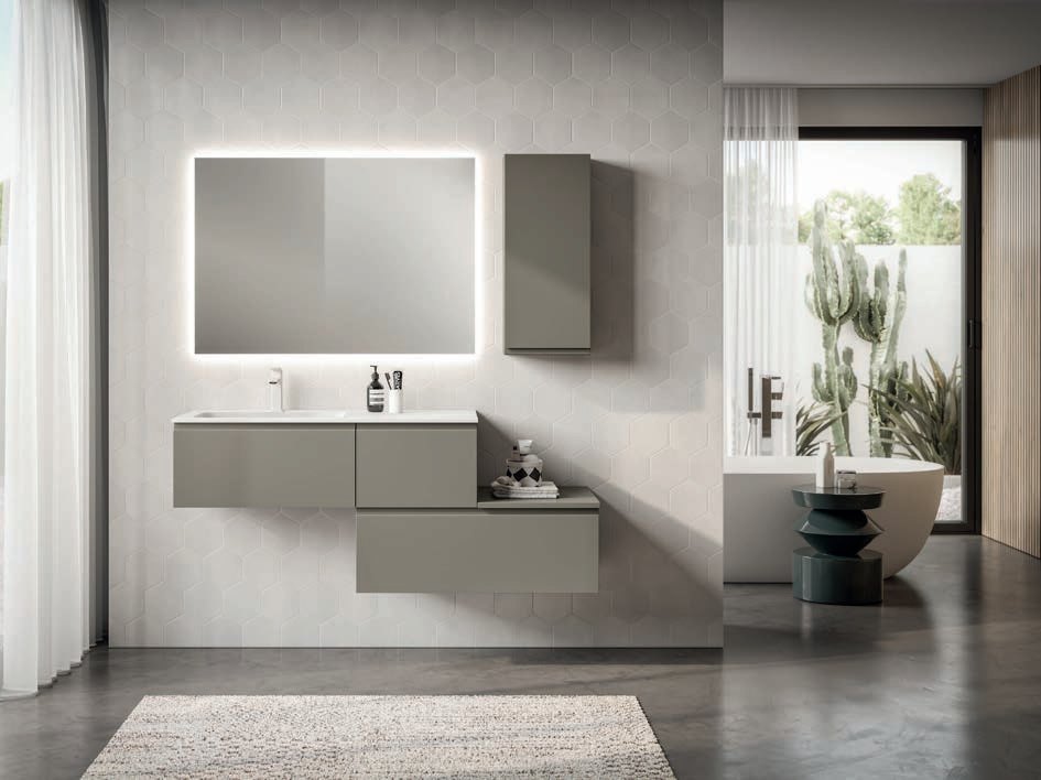 Mobile bagno sospeso Trendy 01 finitura Argilla con top Tecnomat - Idrica Catania Mobile bagno sospeso Trendy 01 finitura Argilla con top Tecnomat - Idrica Catania