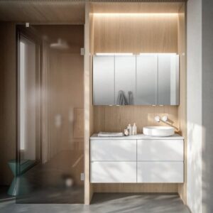 Mobile bagno sospeso Trendy 02 finitura Bianco Opaco con top Tecnomat - Idrica Catania