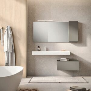 Mobile bagno sospeso Trendy 09 finitura Argilla con top Tecnomat - Idrica Catania