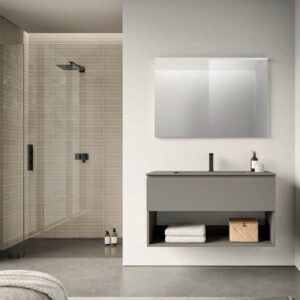 Mobile bagno sospeso Trendy 13 finitura Argilla con top Tecnomood - Idrica Catania