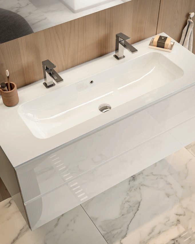 Mobile bagno sospeso Trendy 20 finitura Bianco Lucido con top Tecnoplan - Idrica Catania Mobile bagno sospeso Trendy 20 finitura Bianco Lucido con top Tecnoplan - Idrica Catania