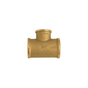 Raccordo a tee ridotto al centro in ottone giallo 1/2 x 3/8 x 1/2 - Idrica Catania