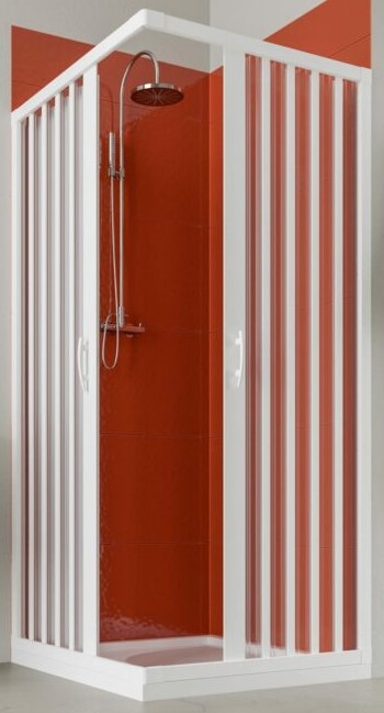 FORTE - Box doccia a soffietto angolare scorrevole H 190