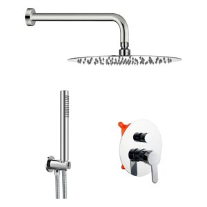 Kit doccia Damast Steel Tondo 20T MI - Idrica Catania
