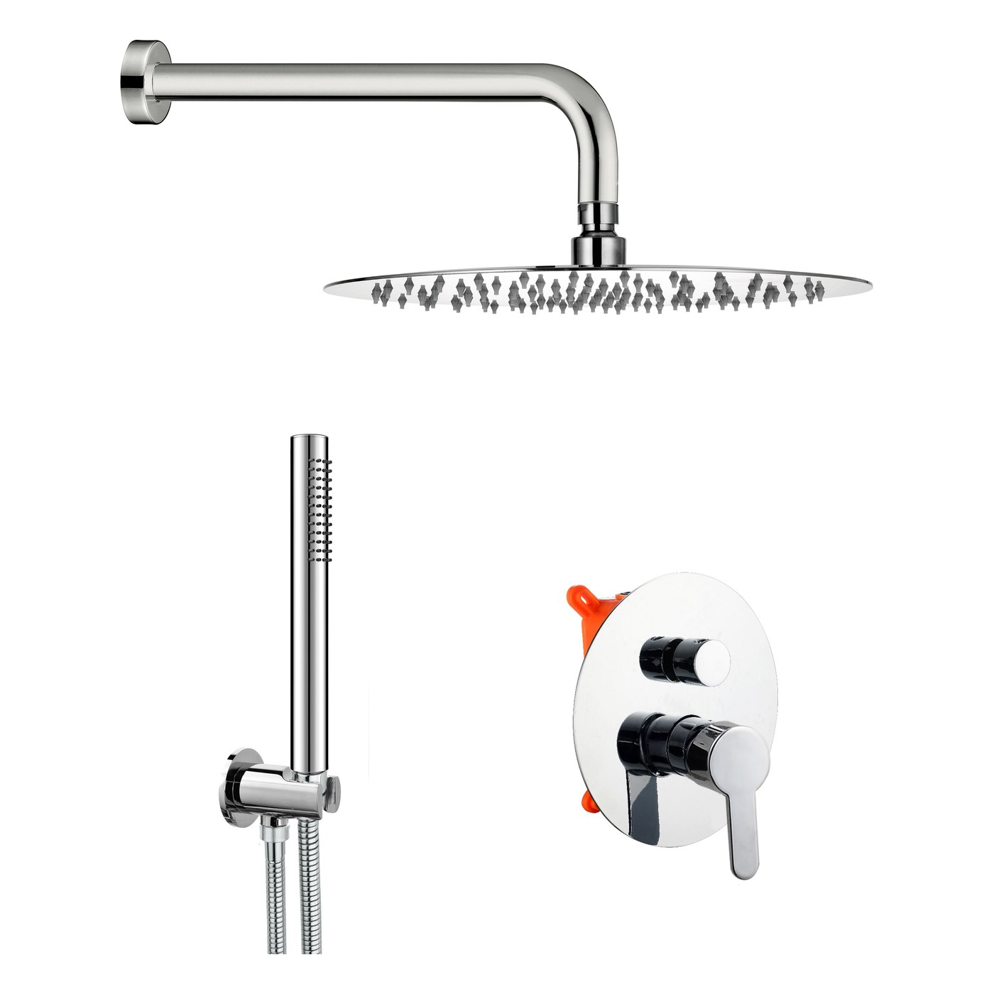 Kit doccia Damast Steel Tondo 20T MI - Idrica Catania