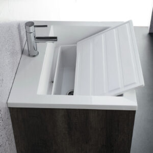 Lavabo Zeus 60 in acrilresin bianco lucido - Idrica Catania