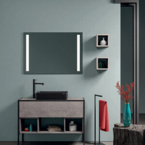 Mobile bagno Leaf struttura 100 composizione 2 finitura Olmo scuro - Idrica Catania