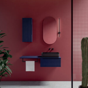 Mobile bagno sospeso Ikon 110 composizione 2 finitura Blu opaco - Idrica Catania