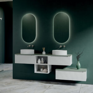 Mobile bagno sospeso Ikon 200 composizione 1 finitura Bianco opaco - Idrica Catania