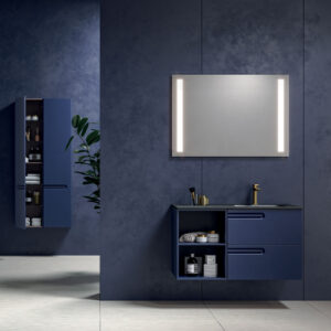 Mobile bagno sospeso Puro 100 composizione 2 finitura Blu opaco - Idrica Catania