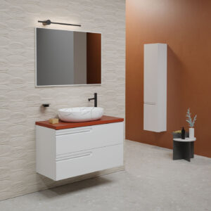 Mobile bagno sospeso Puro 100 composizione 4 finitura Bianco opaco - Idrica Catania
