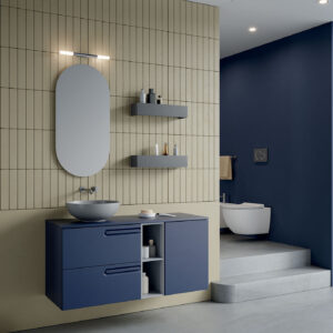 Mobile bagno sospeso Puro 120 composizione 1 finitura Blu opaco - Idrica Catania