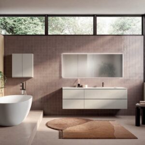 Mobile bagno sospeso Trendy 04 finitura Corda con top Tecnomat - Idrica Catania