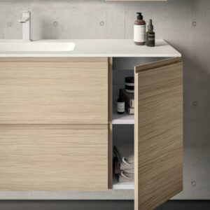Mobile bagno sospeso Trendy 06 finitura Rovere Elegance con top Tecnomat - Idrica Catania