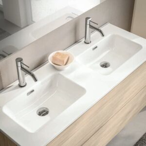 Mobile bagno sospeso Trendy 15 finitura Rovere Elegance con top ceramica - Idrica Catania